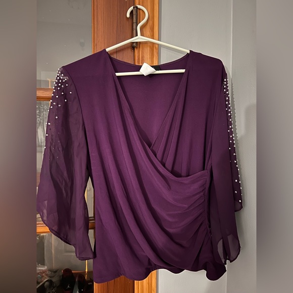 Tops - Classy Dark Purple Dress Shirt